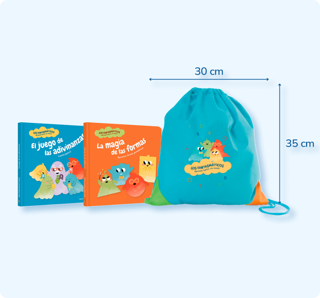 Pack Los Fantasmáticos: 2 cuentos + mochila infantil